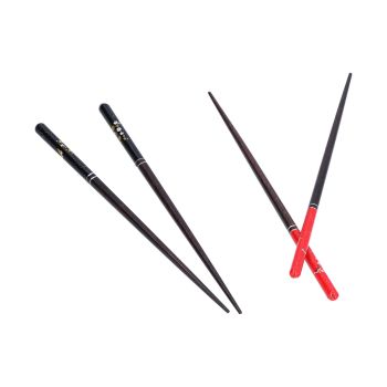 5 Pairs Chopsticks Wood Reusable Butterfly Flower Printing Gift Box Pointed Chopsticks for Restaurant Hotel