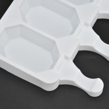 Multi Grid Silicone Ice Bar Mold Heat Resistant Ice Cream Making Mold Kitchen DIY Tool(4Grid Octagonal )