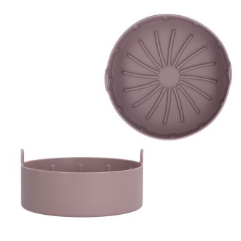 Reusable Silicone Pot Replacement Kitchen Electric Fryer Basket Tray Baking Accessory 20℃220℃(16cm Coffee )