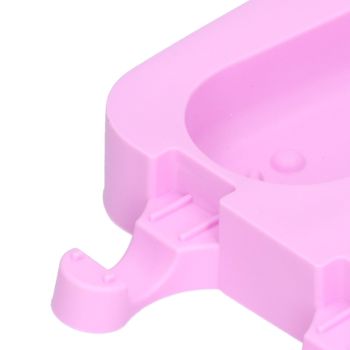 2Pcs 3 Grid Silicone Ice Cream Mold with Lid Rabbit Shaped Mold for Summer Home Kitchen