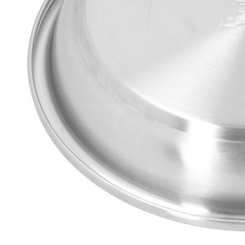 Deep Plate Stainless Steel Heavy Duty Salad Soup Serving Dish Tableware for Home Kitchen26cm