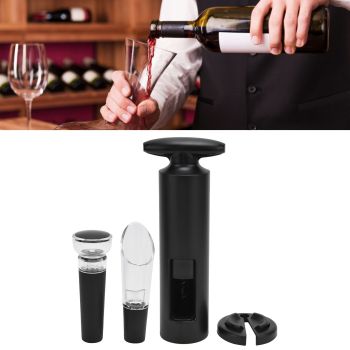 Manual Wine Bottle Opener Set T Type ABS Aluminum Foil Handheld Corkscrew for Home Kitchen