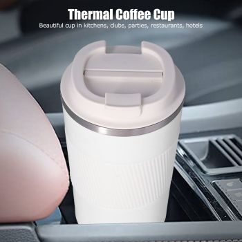 380ML Thermal Travel Mug Insulated Cup Portable Stainless Steel Vacuum Coffee Mug for Outdoor Car(Coffee Cup Filter Filter Container )