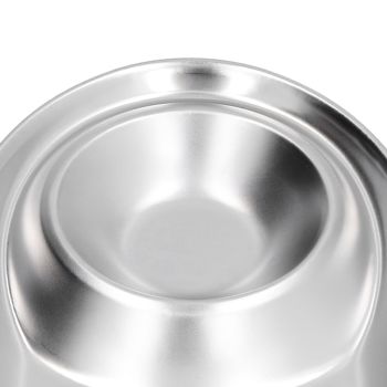 304 Stainless Steel Snack Plate Silver Oval Divided Spice Dish for Home Outdoor CampingS