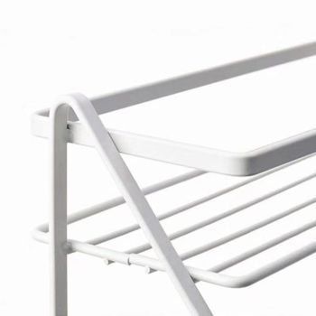 Kitchen Countertop Storage Rack Space Saving Multifunctional 2 Tiers Spice Toiletries Makeup Counter Standing Shelf White