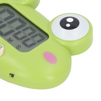 Cartoon Digital Timer ABS Portable Lightweight Simple To Use Cute Cartoon Timer for Kitchen Cooking Green Frog