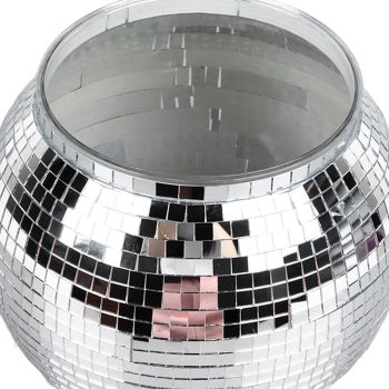 Disco Ball Ice Bucket Plastic Large Capacity Party Drink Bucket for Beer Cocktail Wine Silver