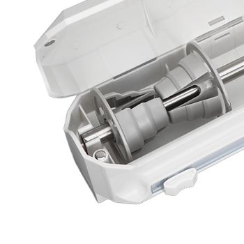 Plastic Wrap Dispenser with Slide Cutter Smooth Cutting Adjustable Reusable Cling Film Dispenser for Tin Foil M 38.5x7.5cm