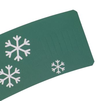 50PCS Coffee Cup Sleeves Disposable Paper Cup Sleeves Hot Drink Holder for Halloween Christmas Chocolate Cold Beverage Green
