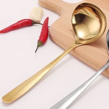 Kitchen Soup Ladle 304 Stainless Steel Large Size Long Handle Cooking Ladle for Home