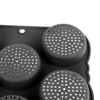 Hamburger Bun Mold Silicone 8 Cavity Easy Release Heat Resistant Hamburger Bread Bakery Pan for Kitchen