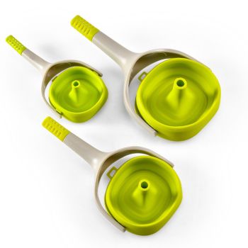 Kitchen Funnel Foldable Silicone Funnel Dispenser 4.1in Wide Mouth Handheld Funnel for Oil Wine