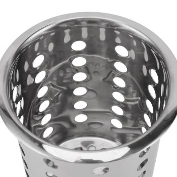 Kitchen Utensil Holder Multipurpose Large Capacity Mess Proof 304 Stainless Steel Utensil Holder for Countertop With Holes