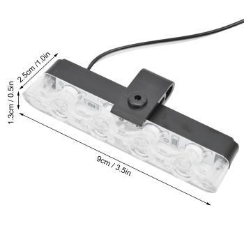 LED Red Blue Emergency Strobe Light 4x4LED Sync Flash Warning Lights 12V with Remote Control