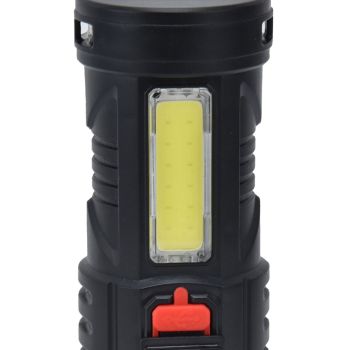 LED Flashlight with COB Sidelight USB Charging Ultra Bright Flashlight Portable Eletric Torch for Outdoor