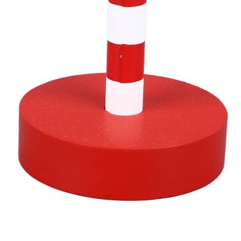 Christmas Stop Here Decor Metal Solid Wood LED Delicate Santa Stop Here Tree Topper for Christmas Party Octagon 12x8x30.5cm