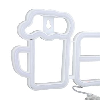 LED Neon Sign BAR Shape Design USB Or Battery Powered High Safety Widely Used Bar Neon Light for Bedroom Party Backyard Red BAR