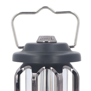 Retro Camping Lantern Vintage Camping Lamp Type C Rechargeable 3 Modes Dimmable with Hook Waterproof LED Tent Lamp for Garden Black