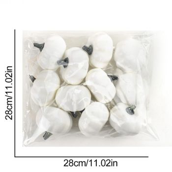 12 Pack Christmas Artificial Pumpkin Sets Made of Foam Simulation Pumpkin Ornament for Autumn Halloween Thanksgiving Decoration