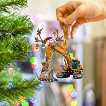 Christmas Tree Pendant Hanging Decoration Gift Personalized Fire Truck Vehicle Truck Boat Excavator Pendant