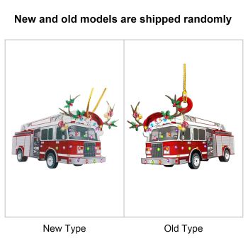 Christmas Tree Pendant Hanging Decoration Gift Personalized Fire Truck Vehicle Truck Boat Excavator Pendant