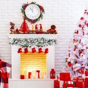 Christmas Rattan Garland Artificial Xmas Rattan Decoration Christmas Decoration for Indoor or Outdoor Decor