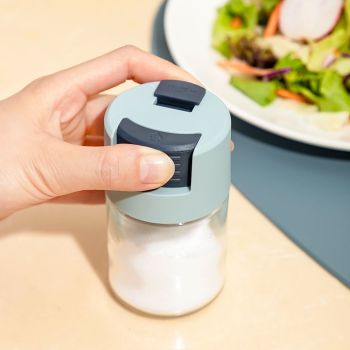 Push Type Salt Shaker Spice Jars with Lid Sealed Dust Proof Seasoning Jar Glass Bottle Kitchen Cooking Tools