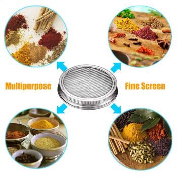 Sprouting Jar With Stainless Steel 304 Screen Lid Wide Mouth Quart Mason Sprouter