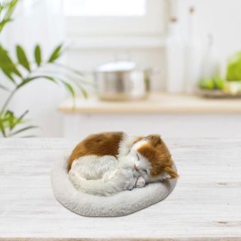 Realistic Sleeping Cat Toy Breathing Cat Stuffed Animal Doll with Mat Plush Toys for Children Home Ornament