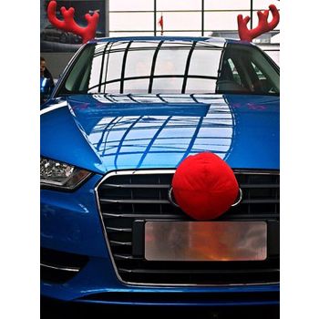 Reindeer Antlers Kit For Car Festive Christmas Car Decorations