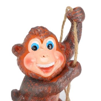 Resin Animal Ornament Monkey Shaped Hanging Ornaments Swing Pendant Decoration for Home Garden Terrace Yard