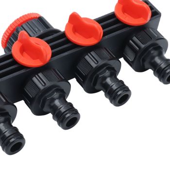 4 Way Tap Hose Connector Garden Hose Splitter Leakproof for Horticultural Agricultural Irrigation