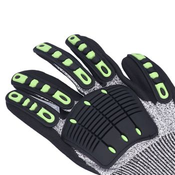 Protective Glove 5 Level Cut Resistant Anti Impact Glove Black Work Glove for Gardening Outdoor