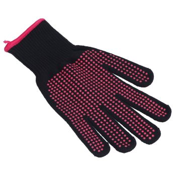 4Pcs Heat Resistant Gloves High Temperature Resistant Anti Scalding Mitts with Silicone BumpsRose Red Silicone Rose Red Edge