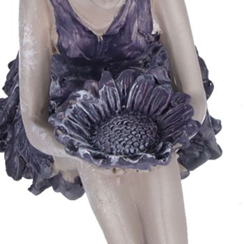 Sitting Fairy Statue Decorative Sunflower Fairy Ornament for Gardening Outdoor Home