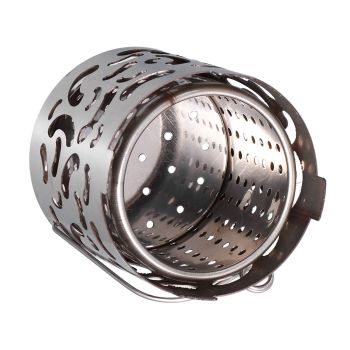 Outdoor Mini Warmer Stainless Steel Camping Stove Portable Warming Stove Cover for Picnic Hiking Barbecue