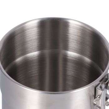 Outdoor Coffee Maker Cup 1L Camping Cooking Pot with Foldable Handle Lid for Hiking