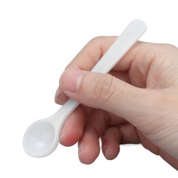 100Pcs Plastic Fertilizer Spoon 2ml/1g High Temperature Resistance Measuring Spoon for Gardening