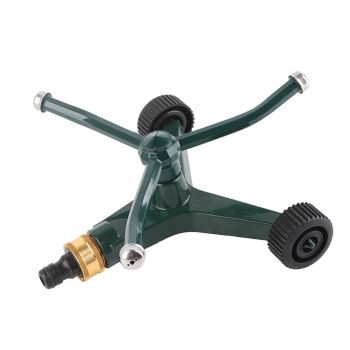 Metal Three Arm Sprinkler with G3/4 Connector Rustproof 360° Rotating Irrigate Lawn Sprinkler