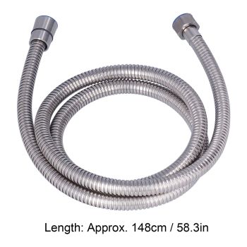 148cm Stainless Steel Shower Hose Flexible Shower Head Connection Shower Tube for Bathroom Home