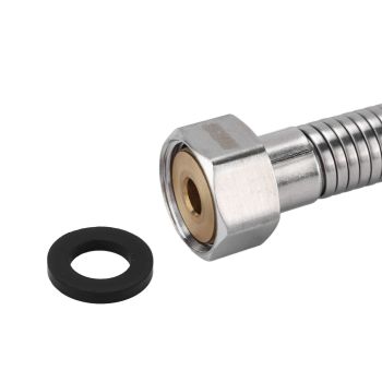3Pcs/Set Stainless Steel Hand Shower Brushed Round Single Shower Head with Hose Fixed Holder
