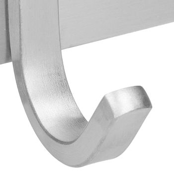 Wall Mounted Kitchen Hanger with 3 Hooks 304 Stainless Steel Punching Cloth Hook for Bathroom