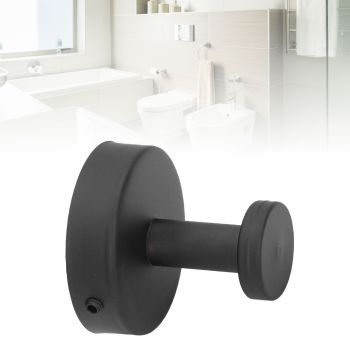 Single Coat Hook 304 Stainless Steel Black Wall Mounted Towel Clothes Hat Hanger for Bathroom Kitchen