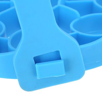 9Hole Silicone Egg Steamer Rack AntiScalding Pressure Cooker Sling Heat Insulation Pad(Blue )