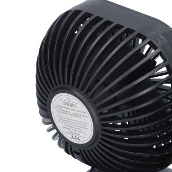 Car Air Cooling Fan Dual Head USB Universal Cooling Device 360 Degree Adjustable Square Low Noise Car Accessories