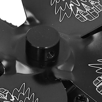4 Blades Heat Powered Fan Santa Claus Pattern Fireplace Fan for Heat Distribution Circulating Warm AirBlack