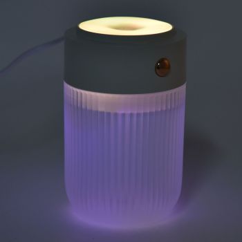 250ml Mini Air Humidifier USB Powered Colorful Lamp Humidifier for Car Office Living RoomWhite