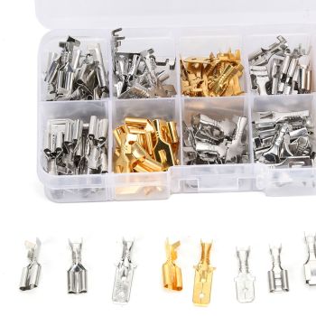 150Pcs Wire Terminals Brass Oxidation Resistance Corrosion Resistance High Conductivity Wire Crimp Terminal Block