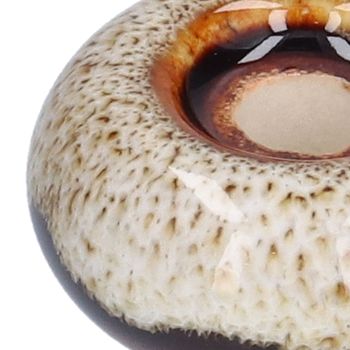 4 Set Cabinet Handle Retro Round Shaped Single Hole Door Knob for Home Bedroom Living RoomGreen Ancient Leopard Print White