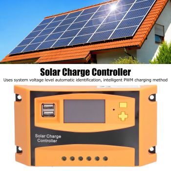 12V/24V Solar Charge Controller Solar Charge Discharge Regulator Waterproof Photovoltaic Controller60A
